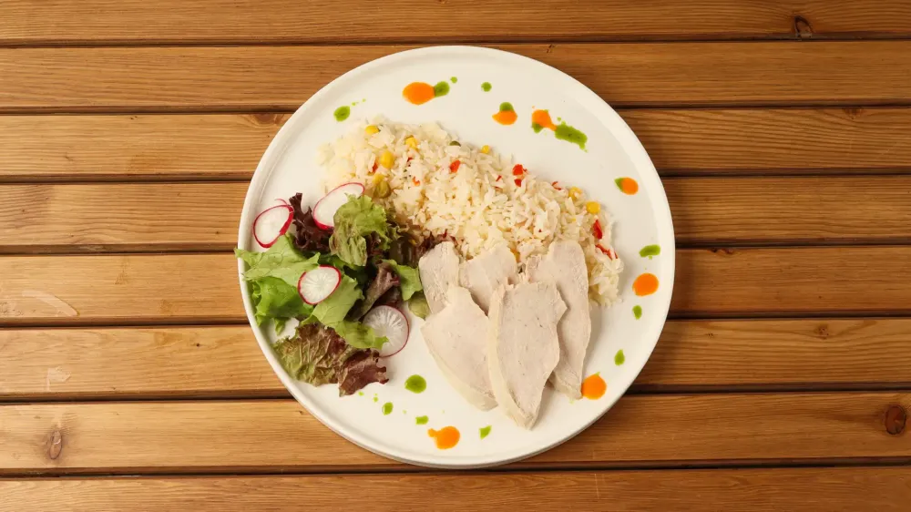 Куриная грудка Су-вид с рисом