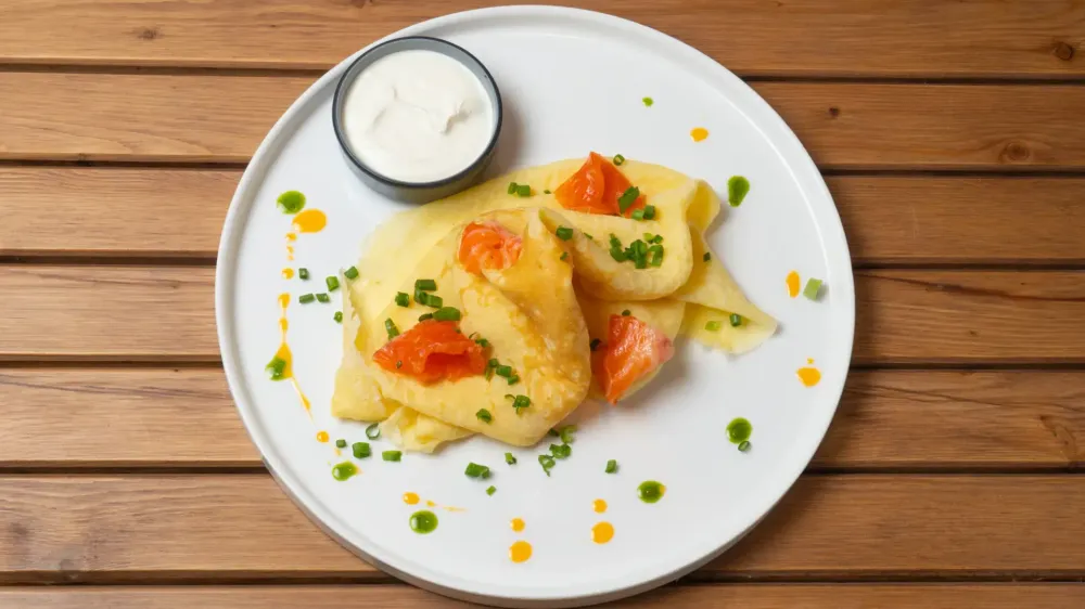 Блин с форелью