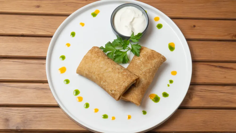 Домашние блины с грибным жюльеном