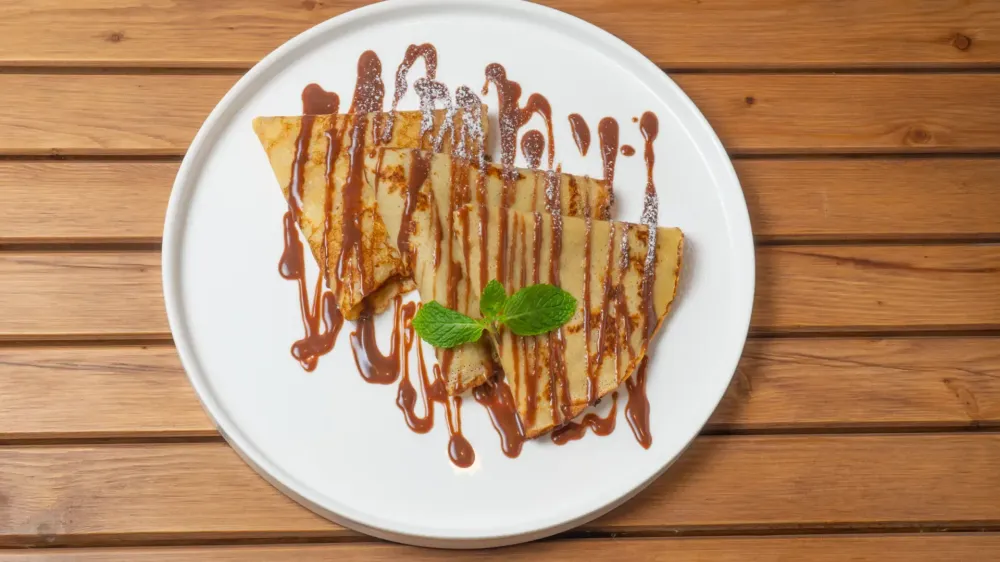 Блины с шоколадом